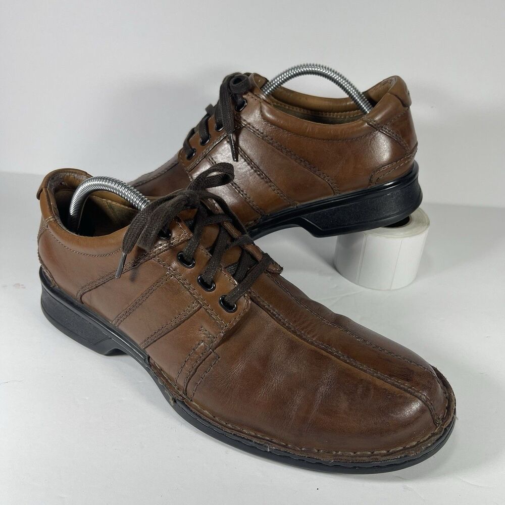 Clarks Collection 14885 Men's Brown Leather Oxford Shoes Ortholite Size 9.5 M